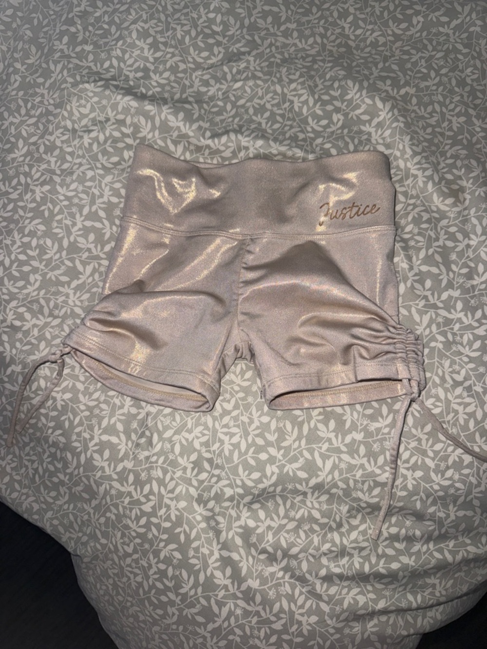 Justice Metallic dance Shorts